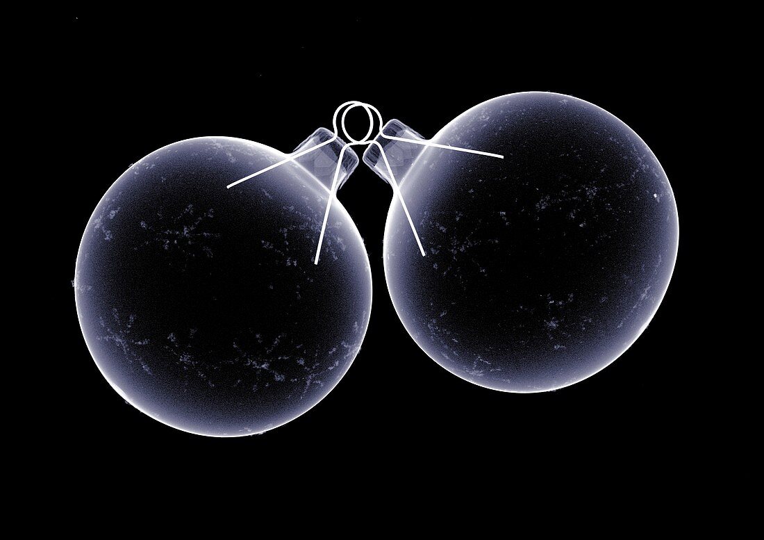 Festive baubles, X-ray
