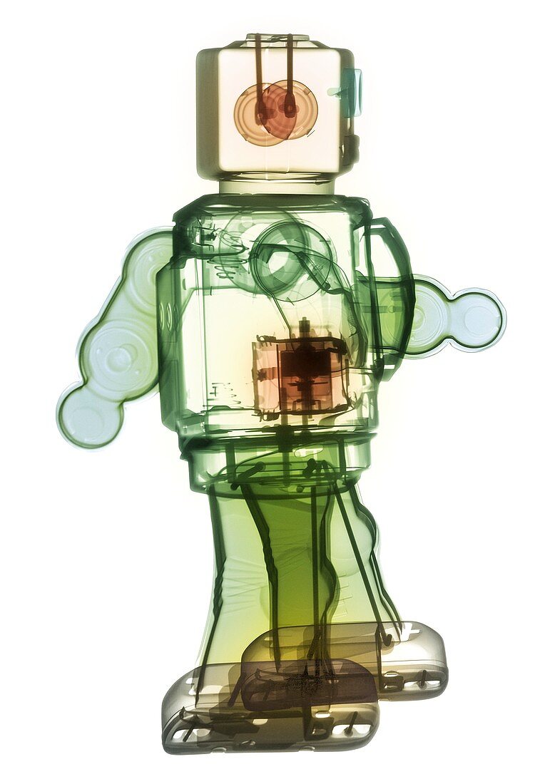 Toy robot, X-ray