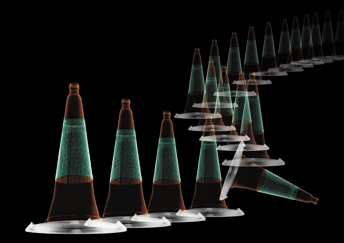 Traffic cones, X-ray