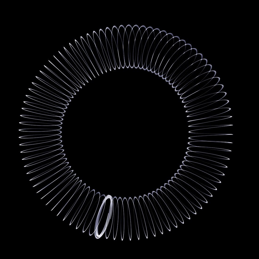 Slinky in a circle, X-ray