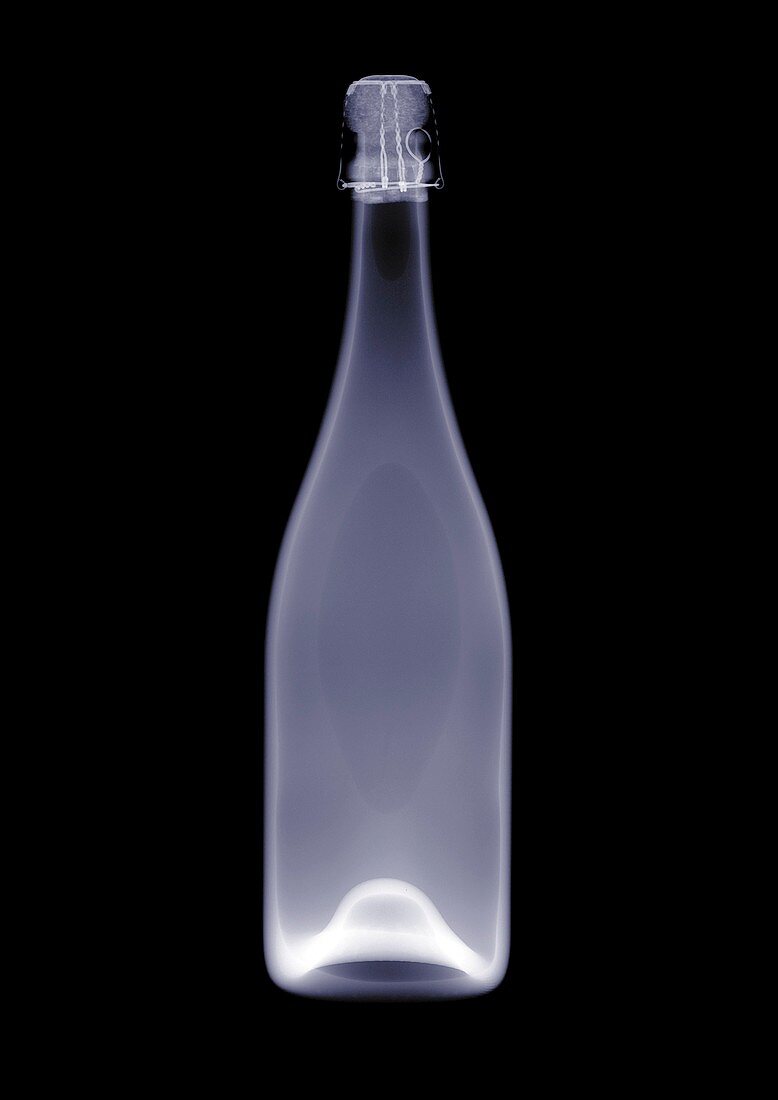 Champagne bottle, X-ray