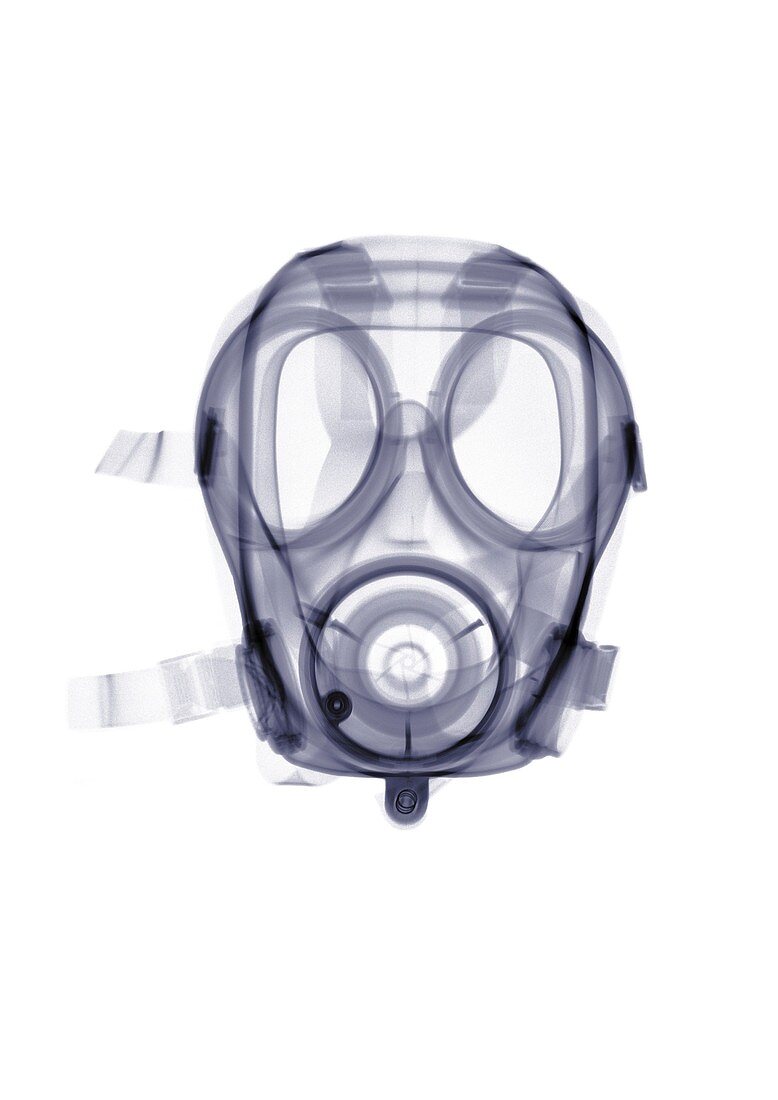 Gas mask, X-ray