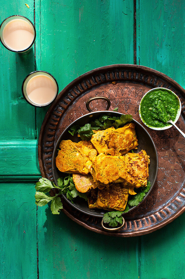 Brot im Teigmantel (Pakora, Indien)