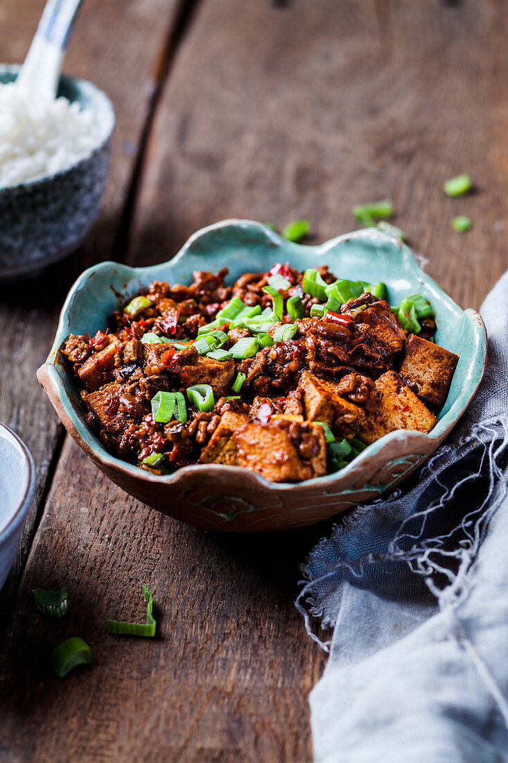 Vegan mapo tofu (China)