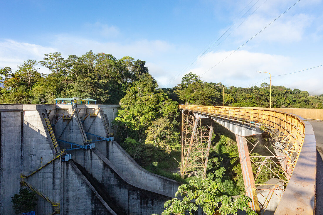 The Cachi dam wall for power generation, Valle de Orosi, Costa Rica, Central America