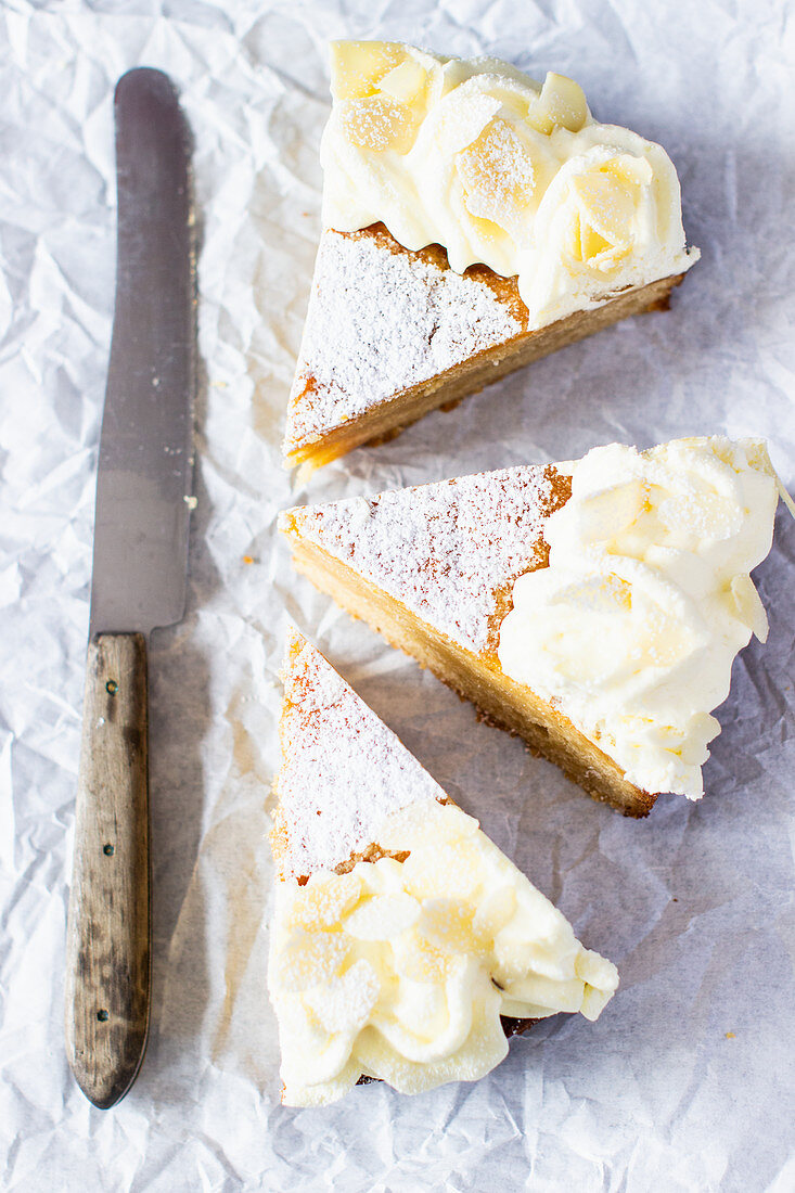 Swedish marzipan cake