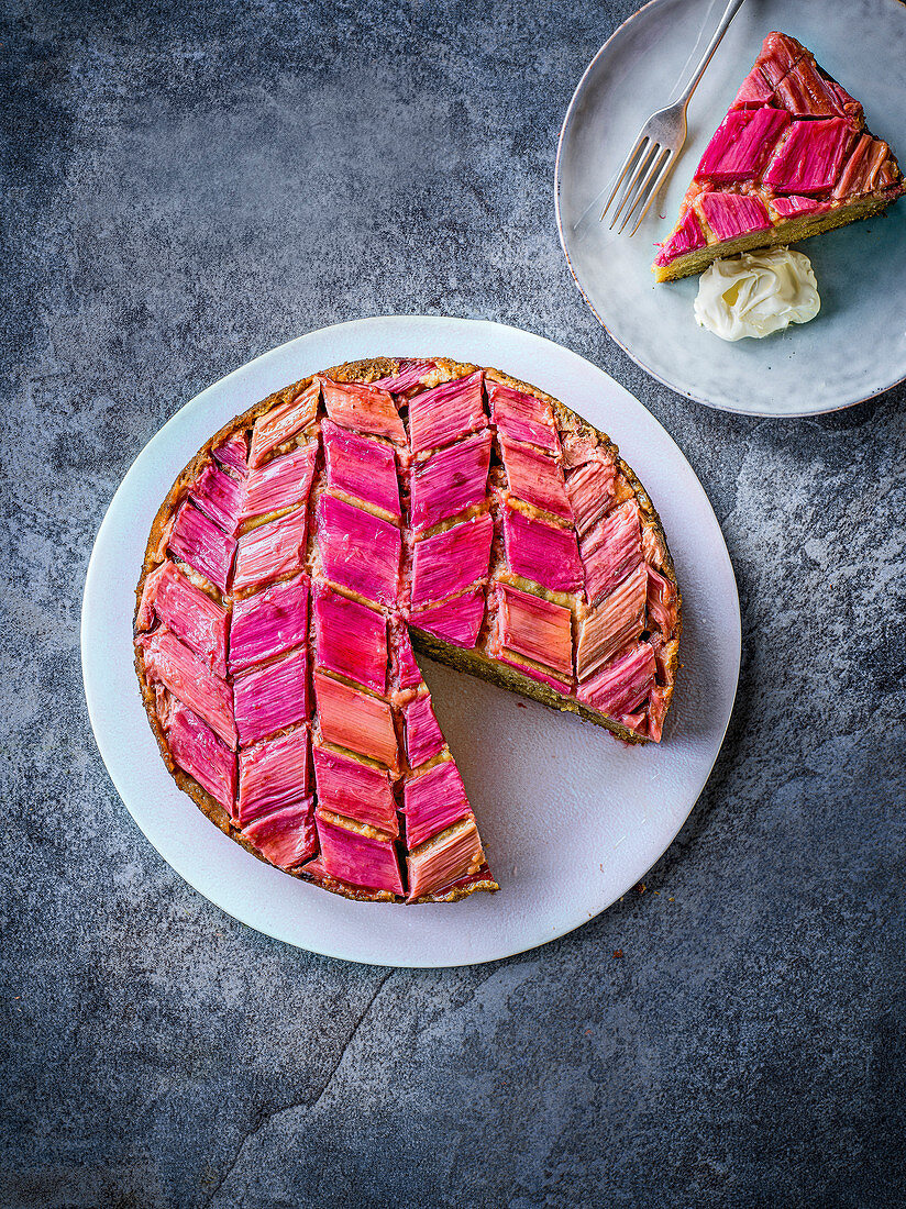 Rhubarb upside down cake