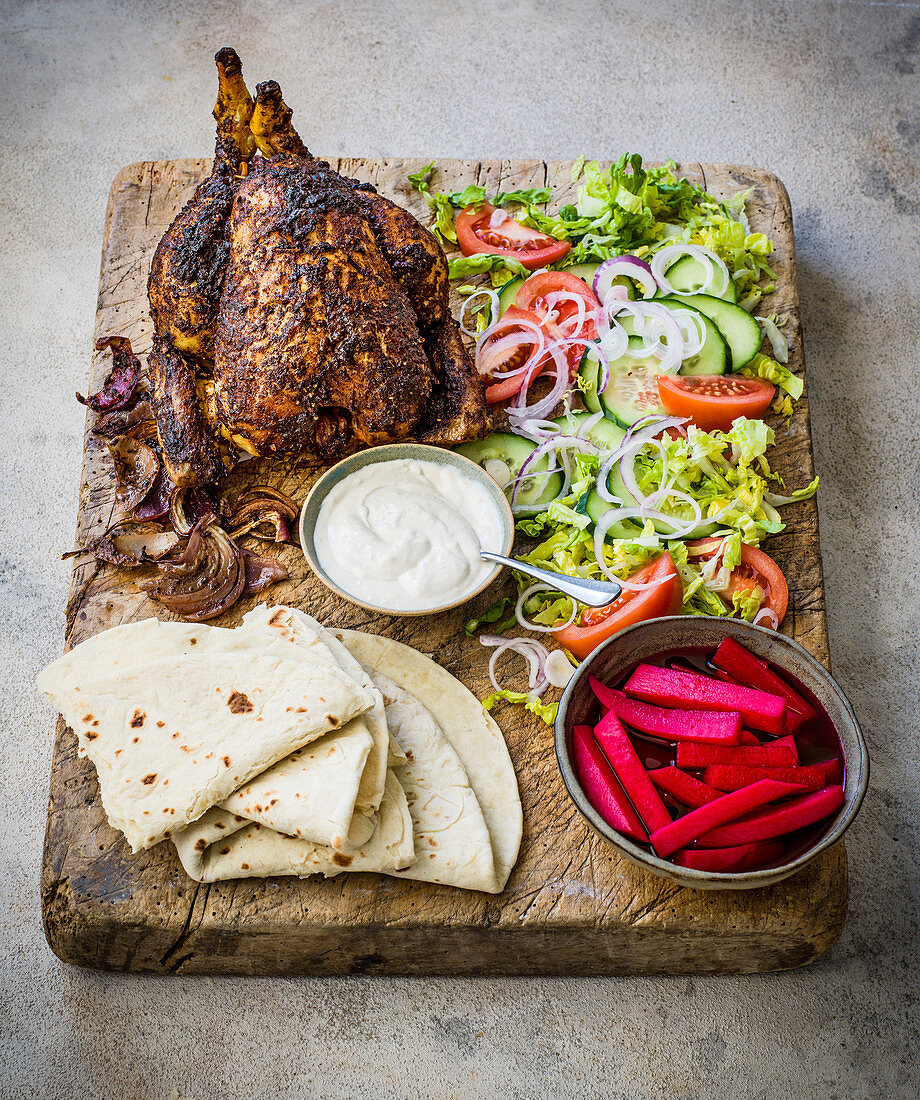 Slow-cooked Shawarma chicken