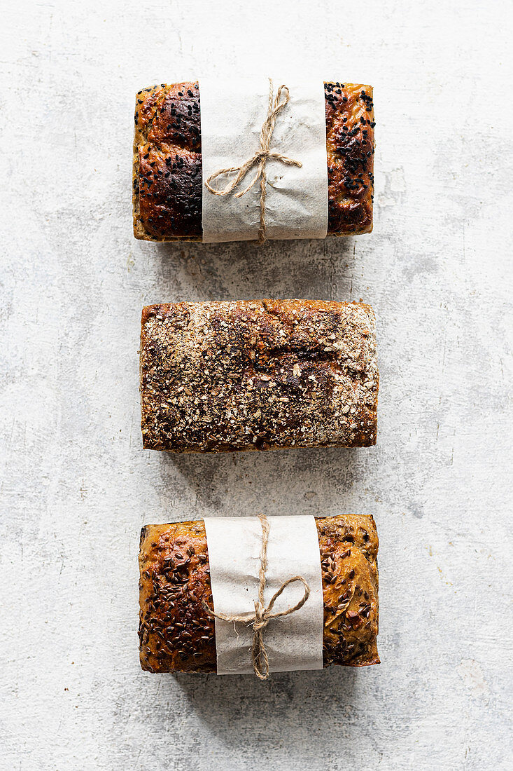 Drei verschiedenen Mini-Brote