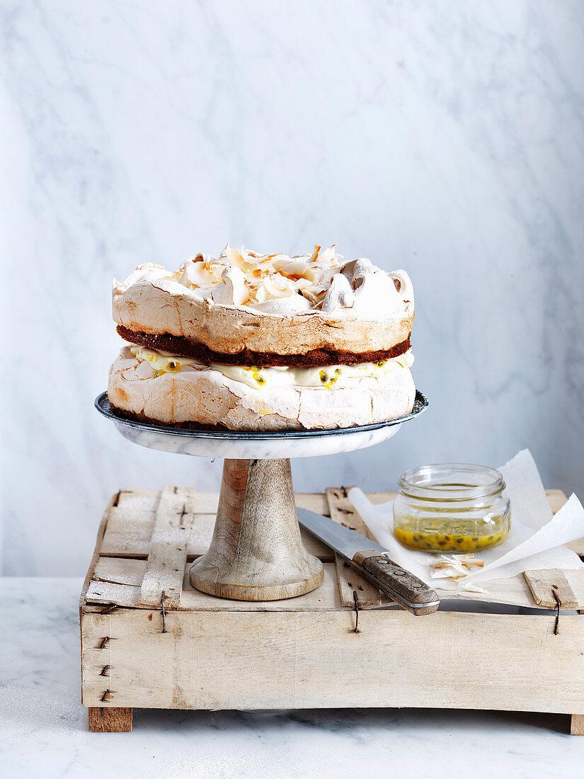 Passionfruit Meringue Cake