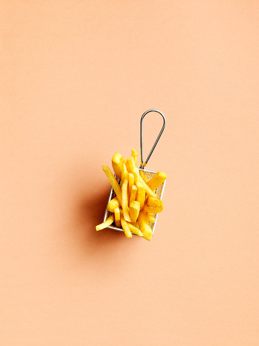 French fries in a mini frying basket