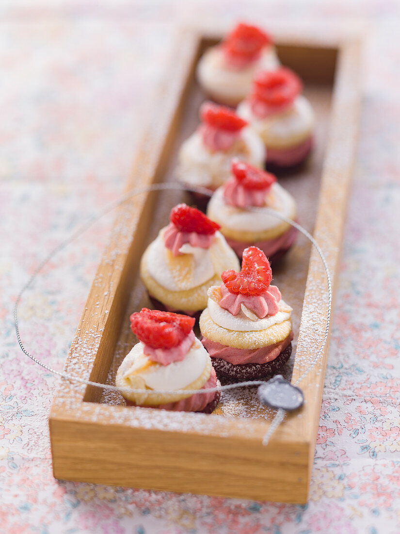 Raspberry meringue whoopies