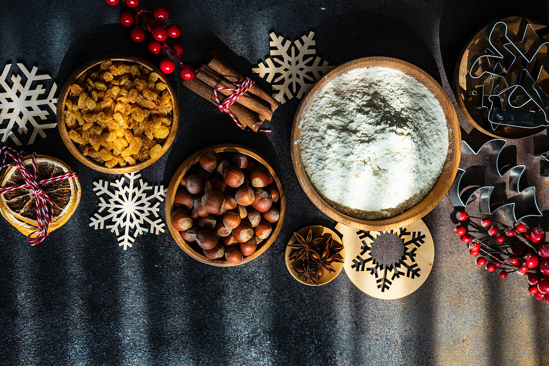 Backzutaten für Weihnachtsplätzchen