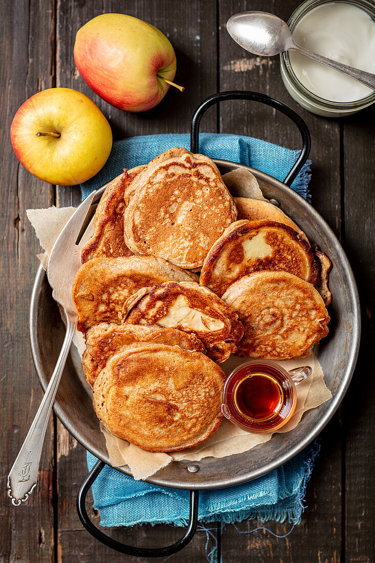 Pancakes mit Apfel