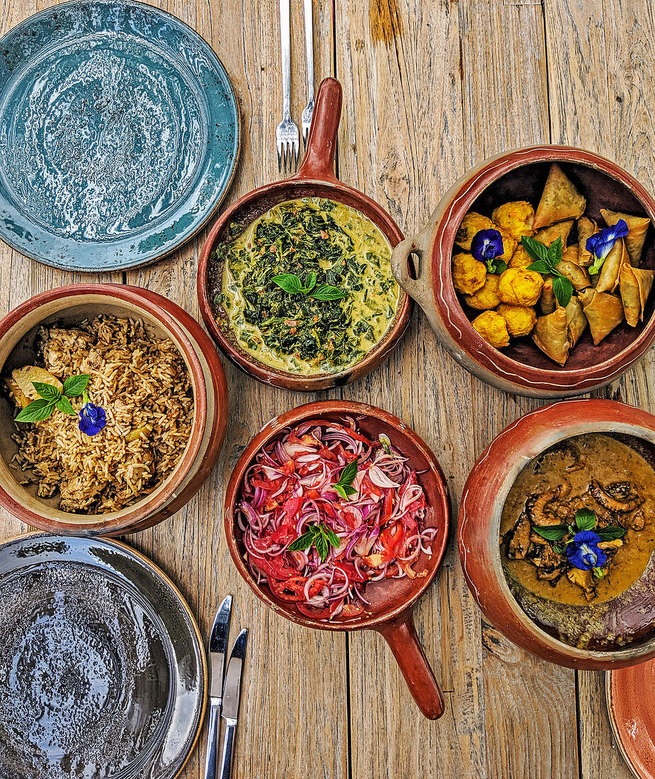 Octopus curry and turmeric croquettes (Zanzibar)