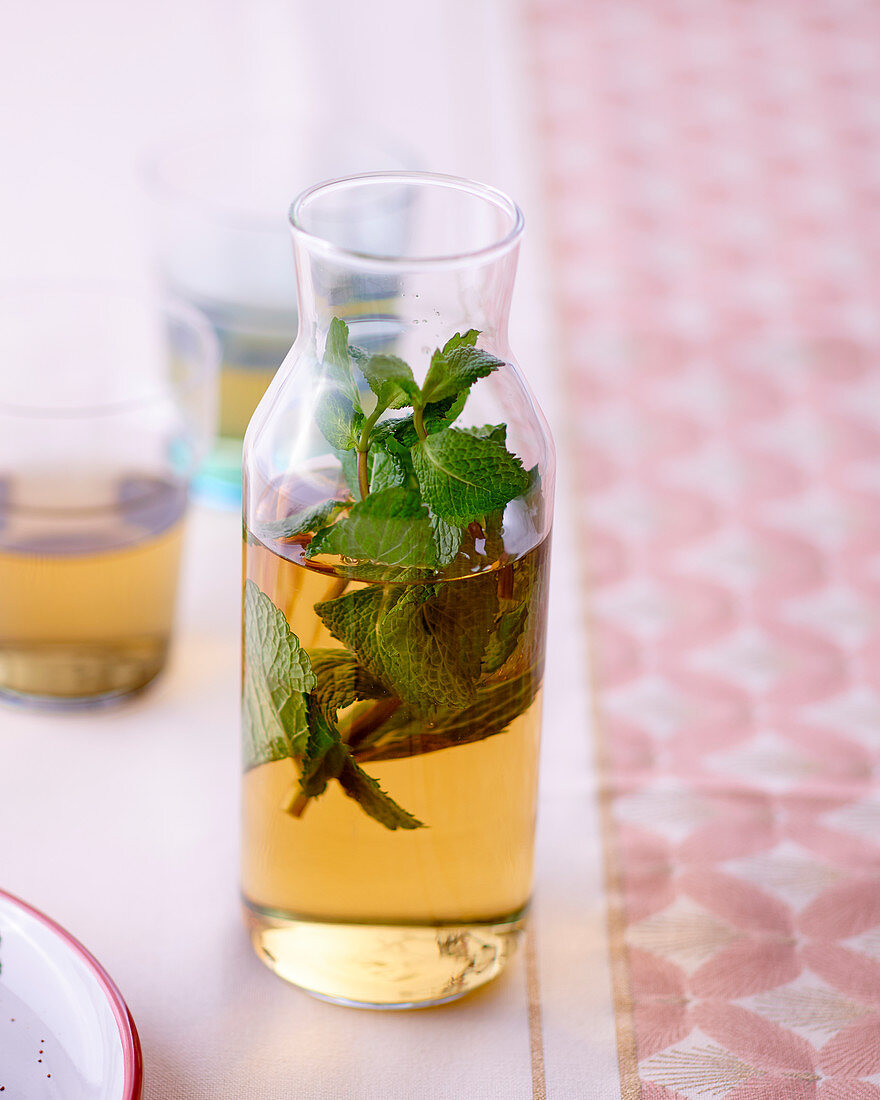 Herbal drink with mint