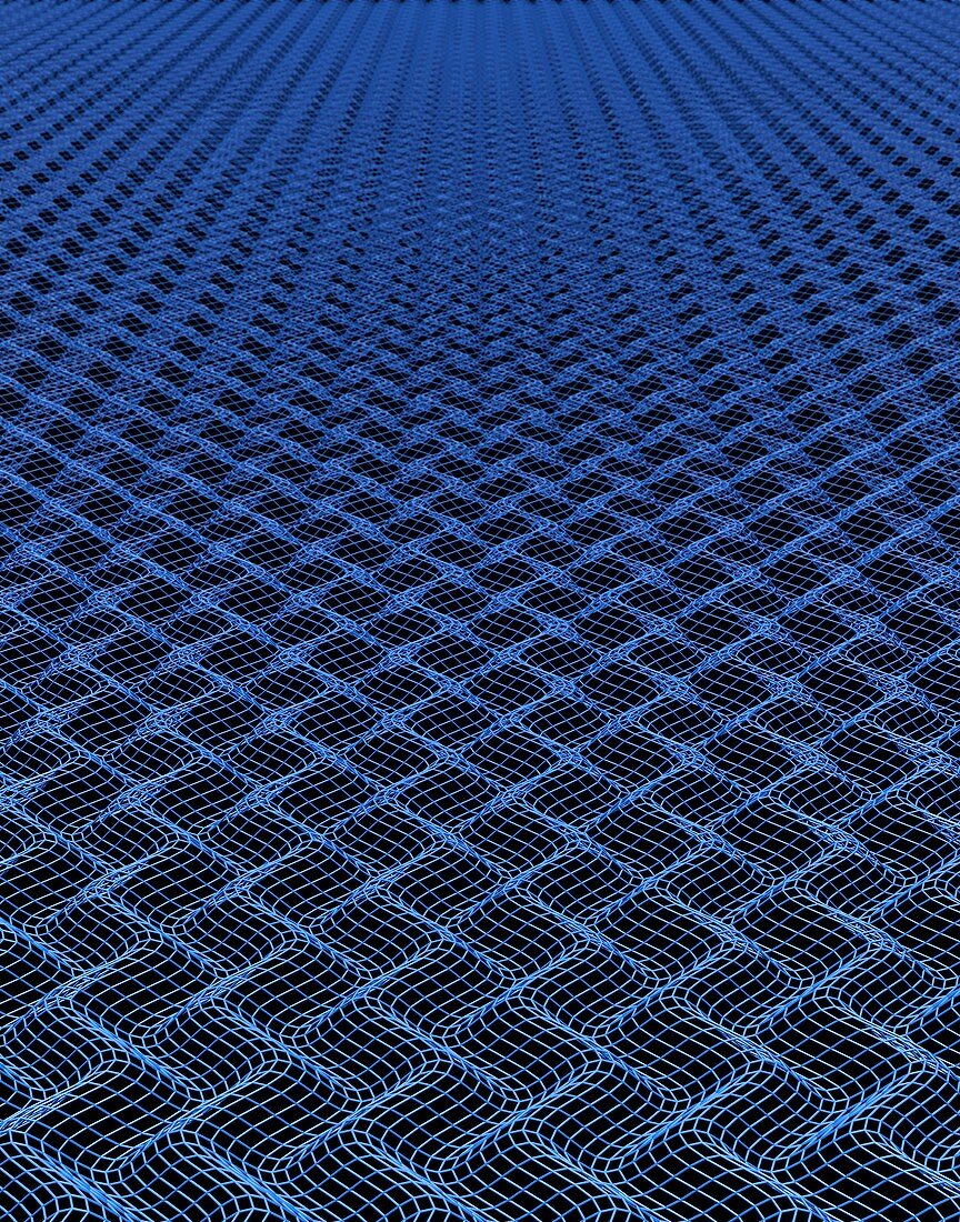 Rippled mesh concept illustration.