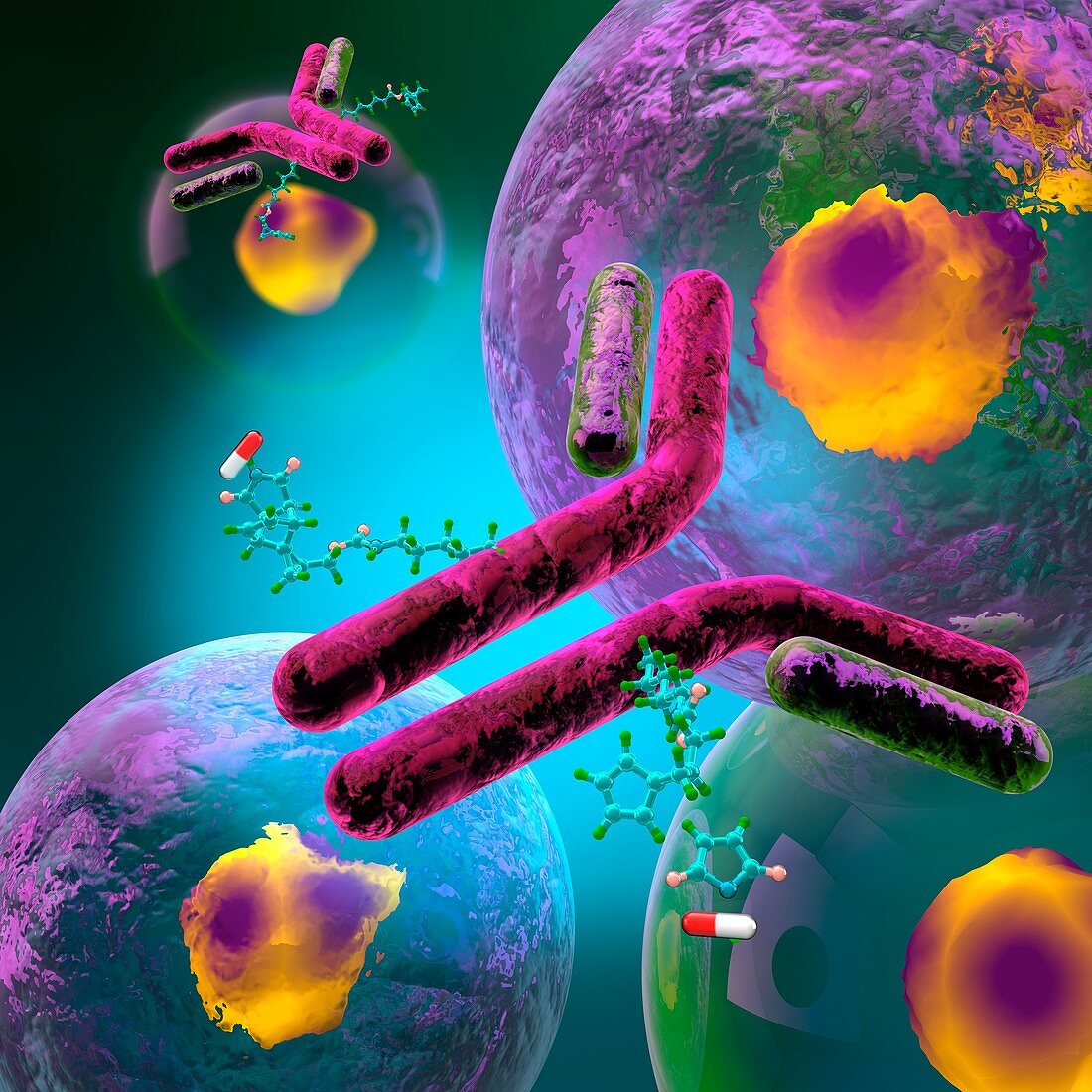 Antibody-drug conjugates, illustration