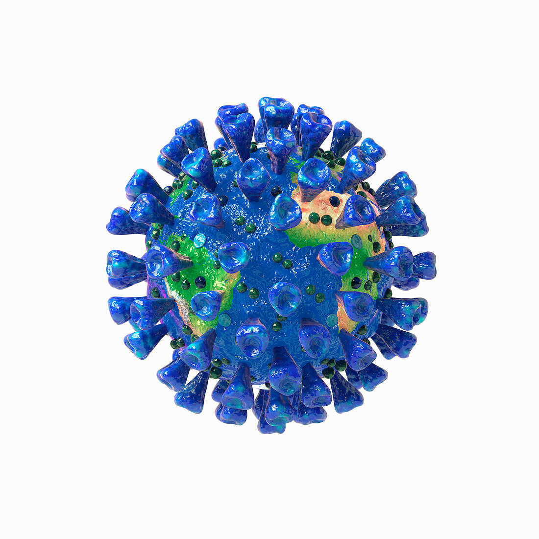 Coronavirus as world map, illustration