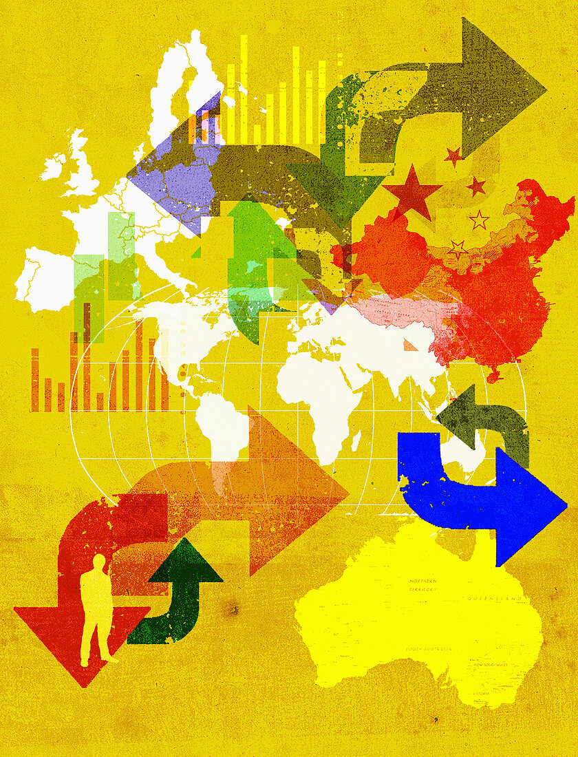 Global connections, illustration