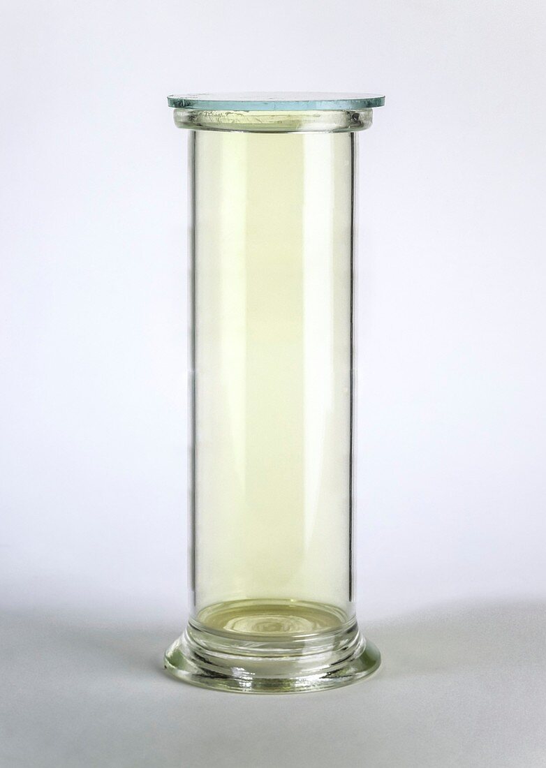 Gas jar of chlorine gas