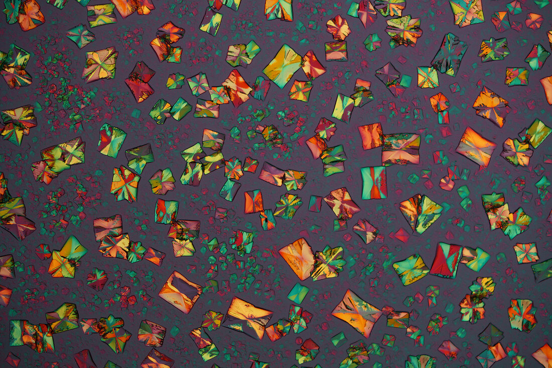 Copper chloride, polarised light micrograph