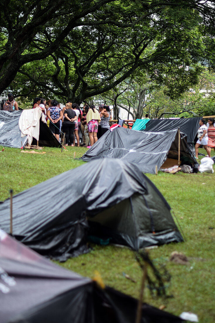 Migrant camp during Covid-19 outbreak, Colombia