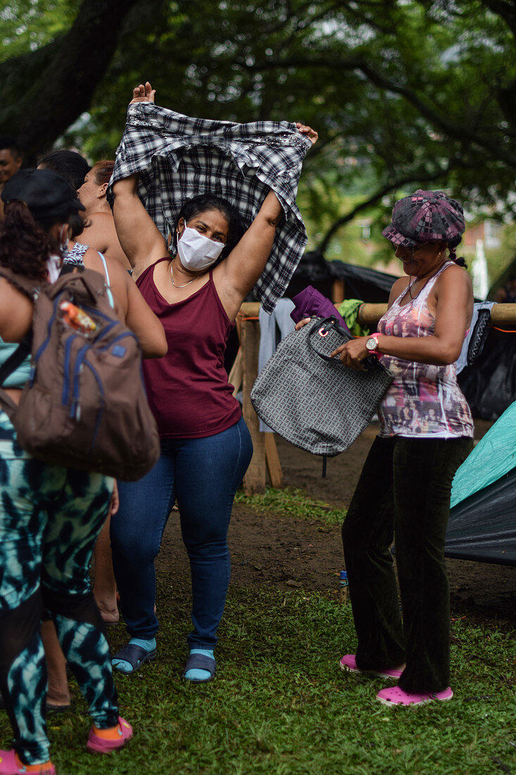 Migrant camp during Covid-19 outbreak, Colombia