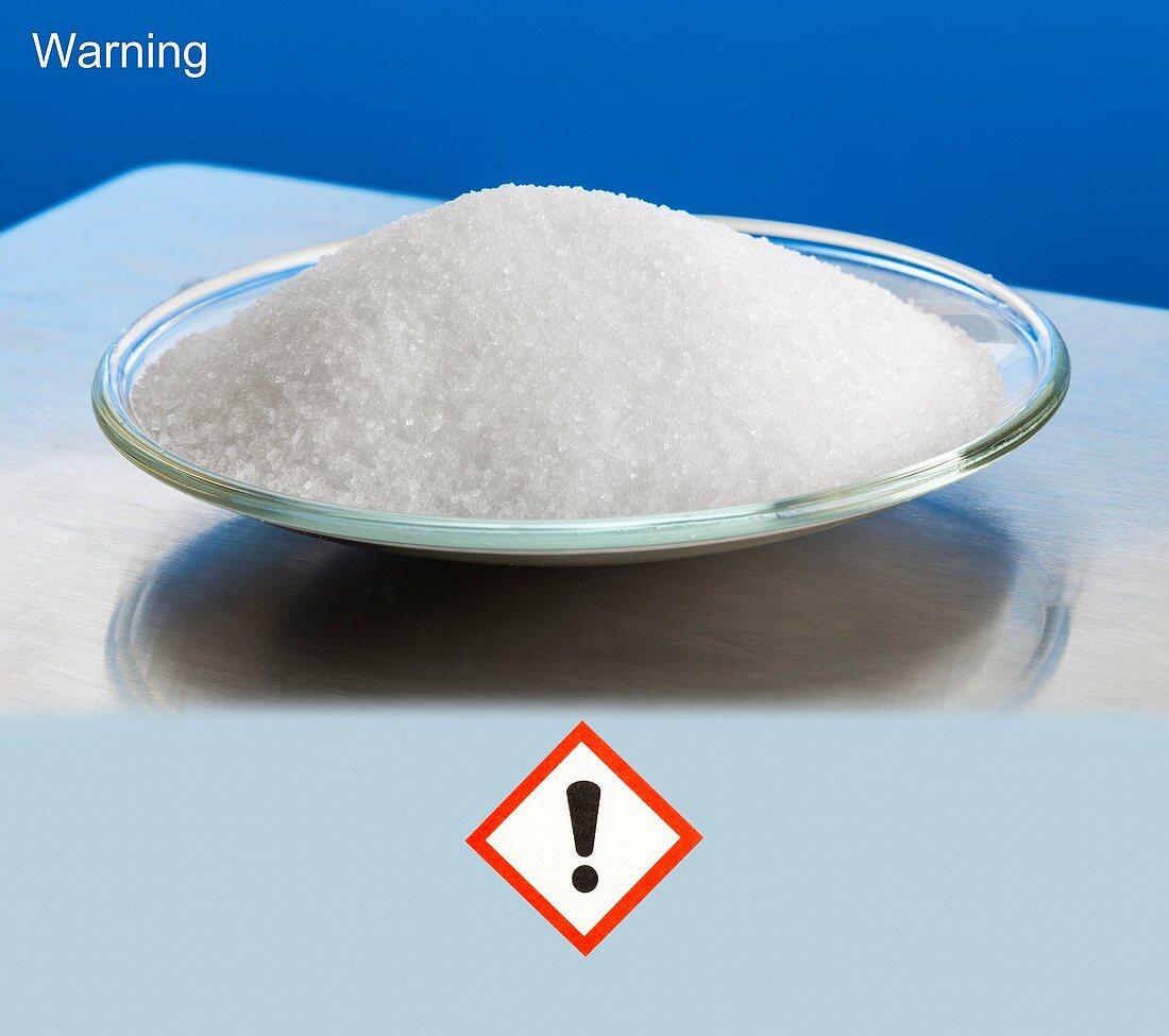 Sodium chloride & hazard pictogram