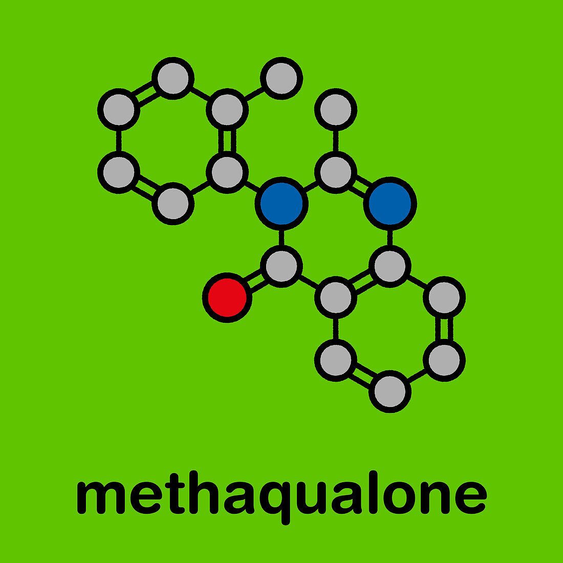 Methaqualone recreational drug, illustration