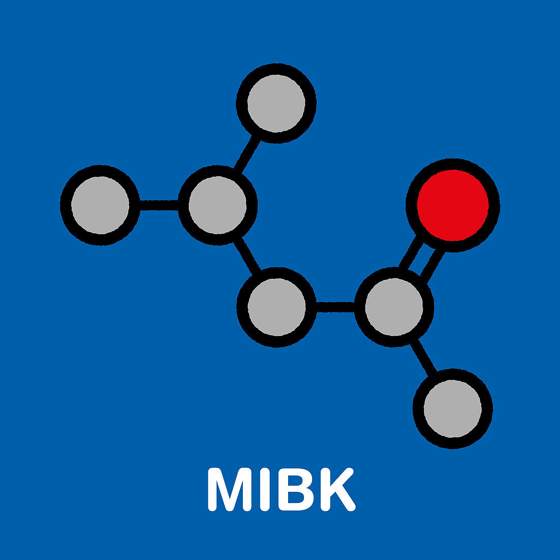 Methyl isobutyl ketone molecule, illustration