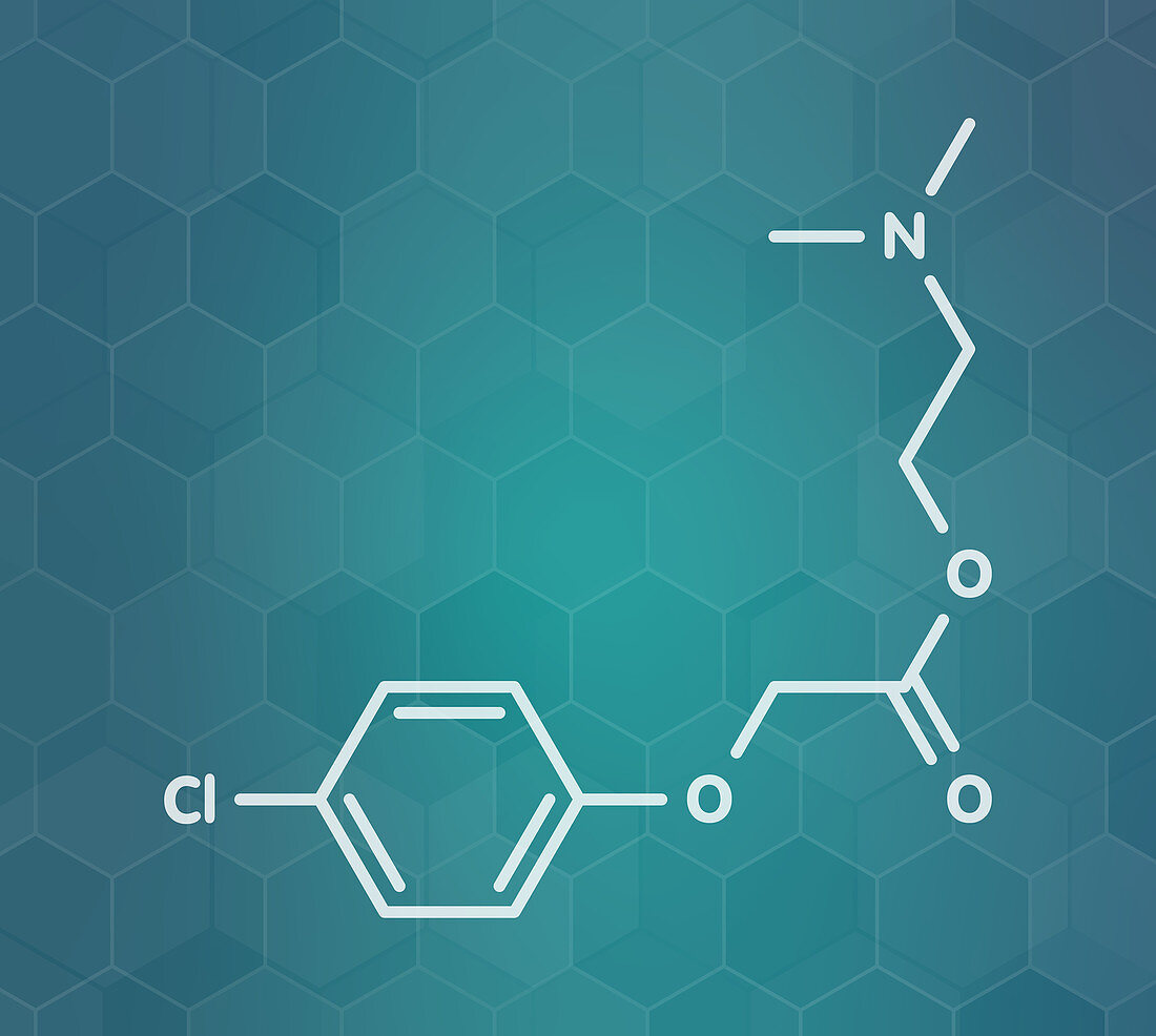 Meclofenoxate nootropic molecule, illustration