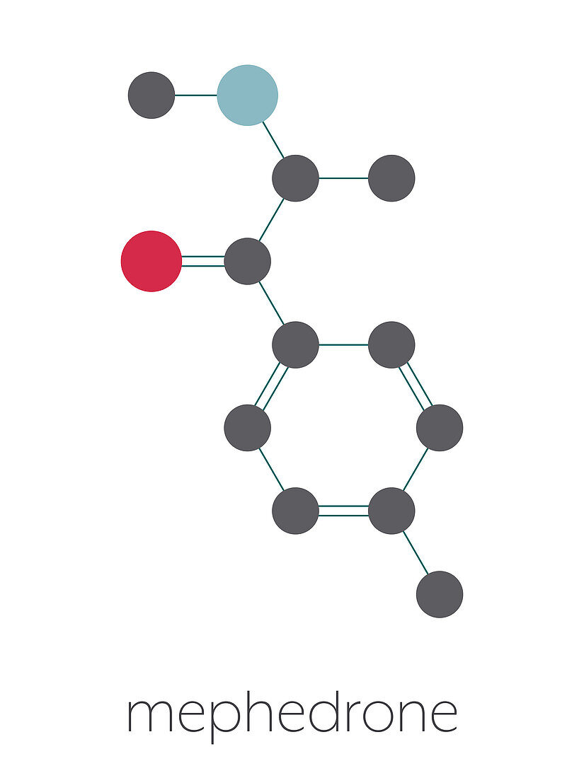 Mephedrone molecule, illustration