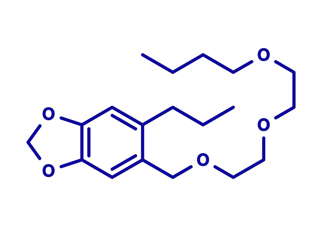 Piperonyl butoxide pesticide synergist molecule