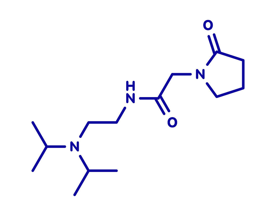 Pramiracetam drug molecule, illustration