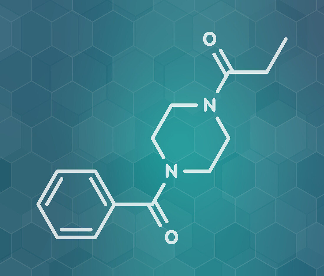 Sunifiram molecule, illustration