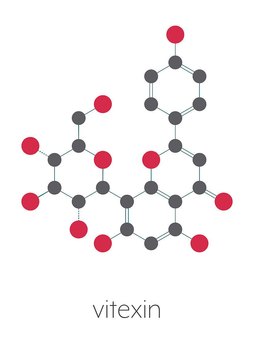 Vitexin passion flower molecule, illustration