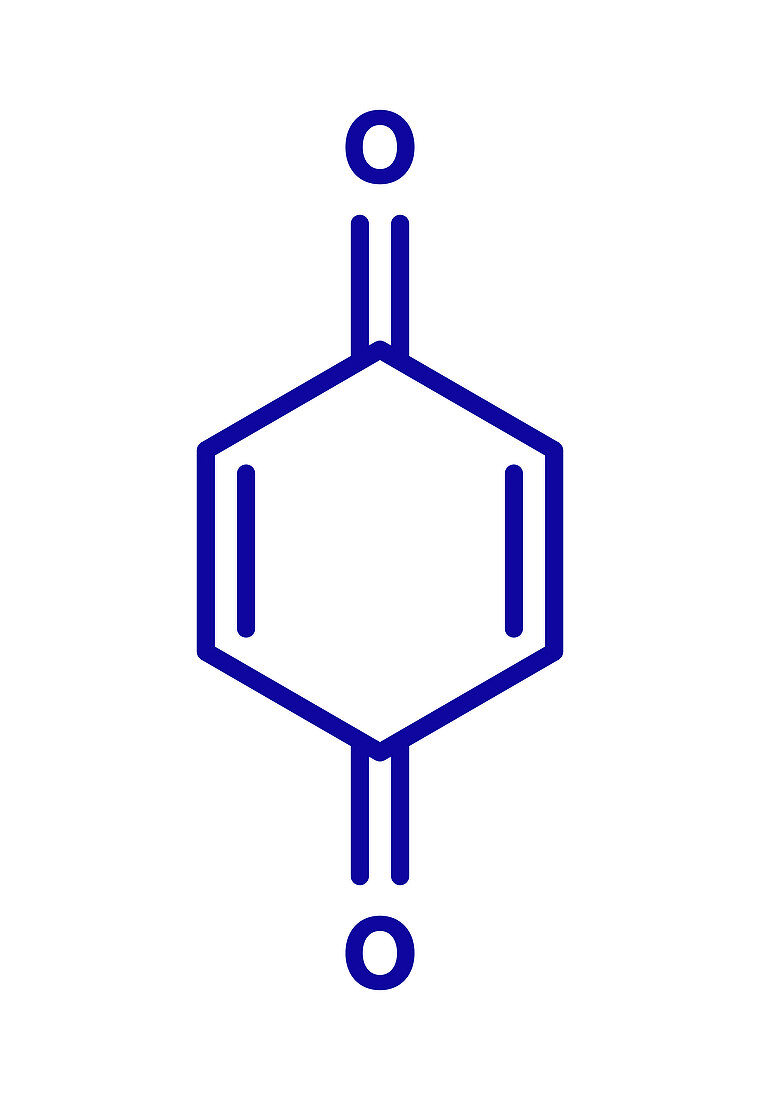 Benzoquinone molecule, illustration