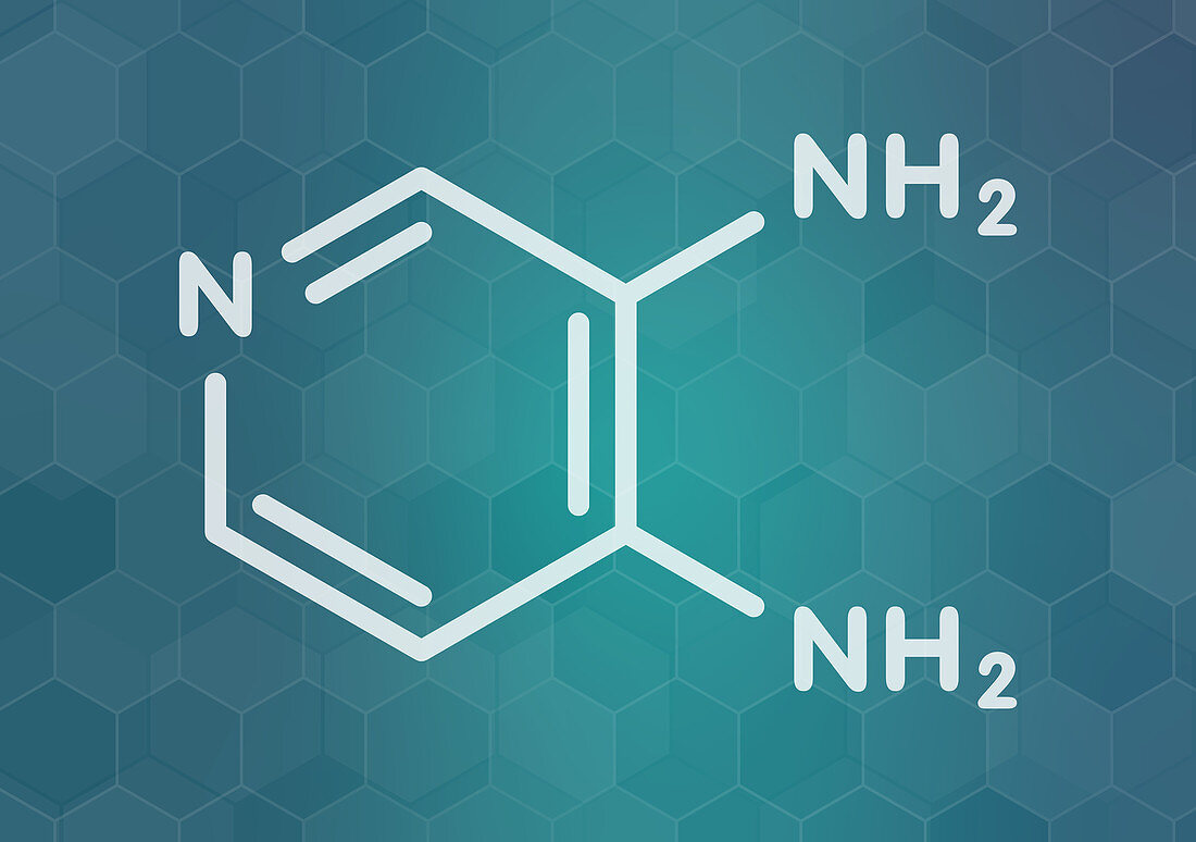 Amifampridine orphan drug molecule, illustration