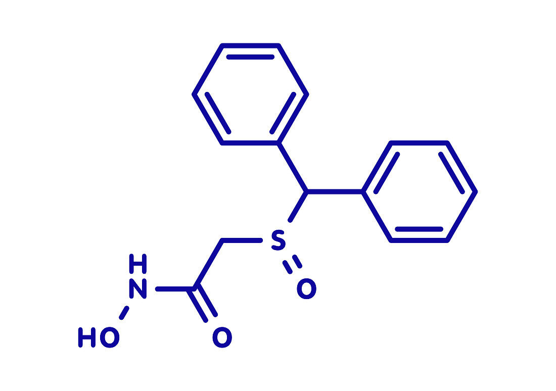 Adrafinil drug molecule, illustration