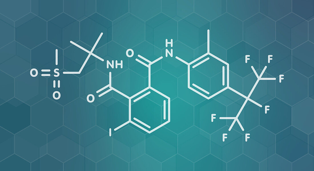 Flubendiamide insecticide molecule, illustration