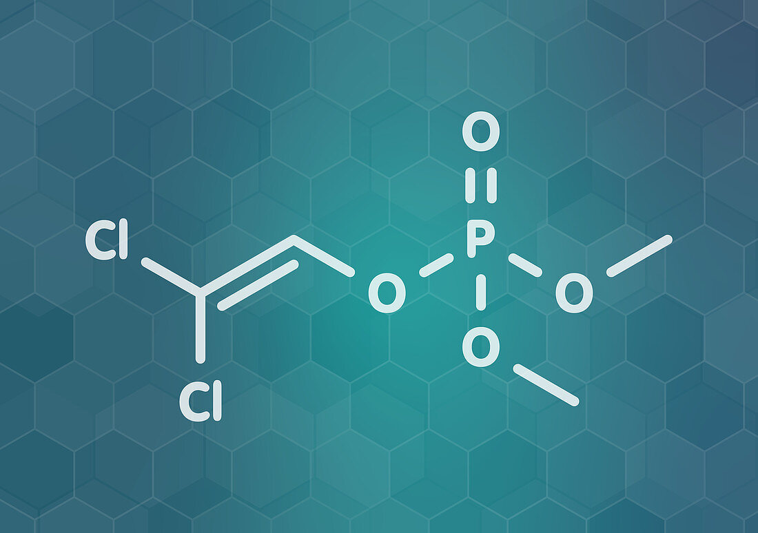 Dichlorvos insecticide molecule, illustration
