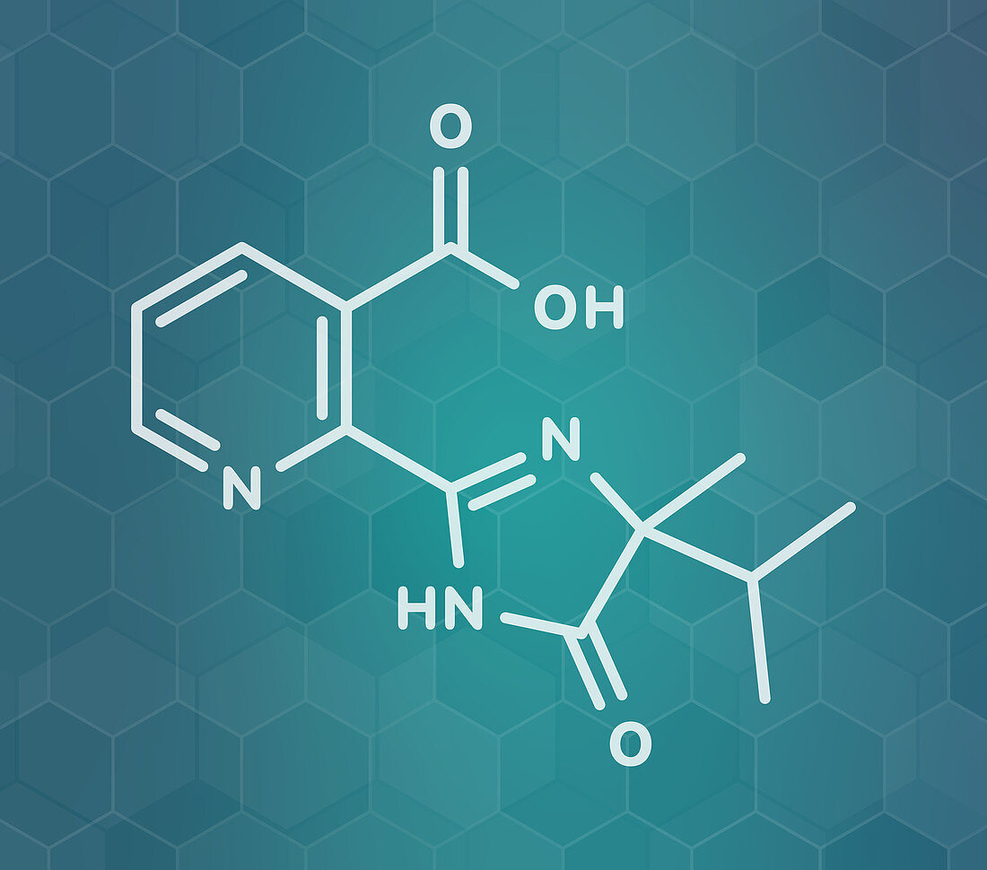 Imazapyr herbicide molecule, illustration
