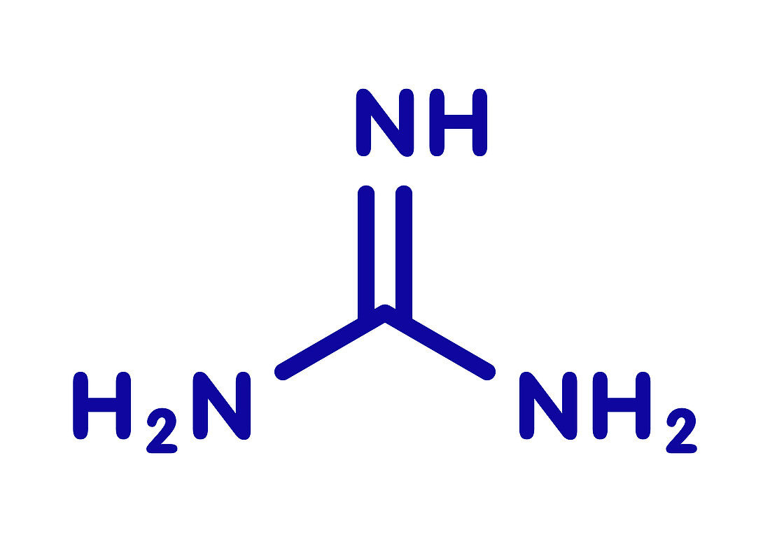 Guanidine molecule, illustration