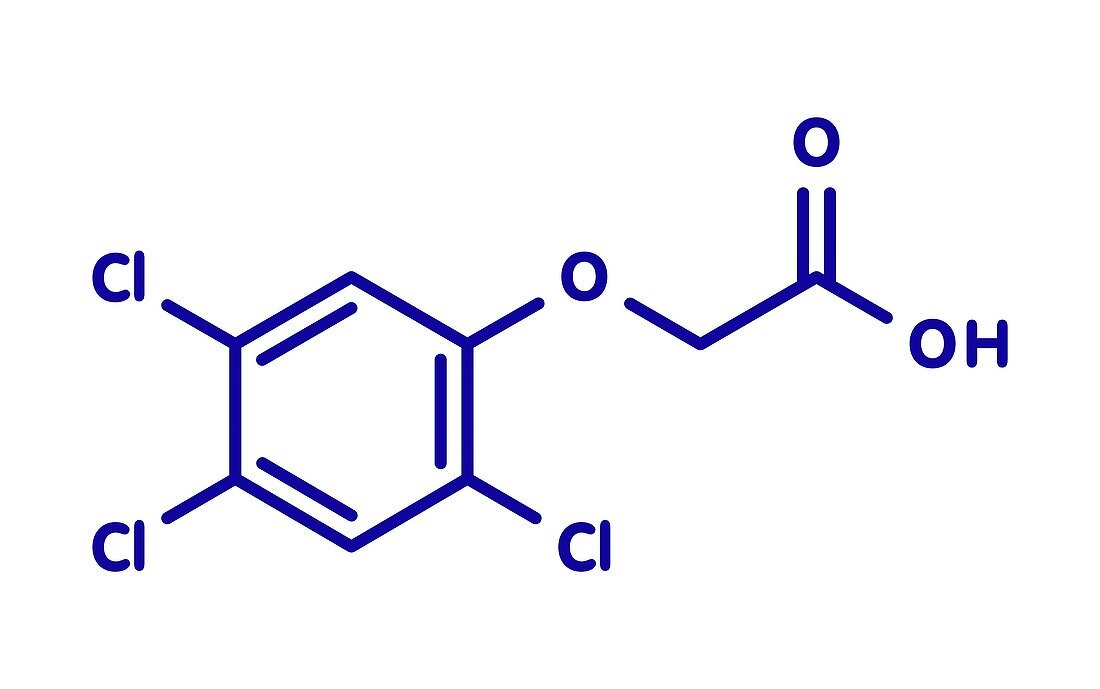 2, 4, 5-trichlorophenoxyacetic acid herbicide, illustration
