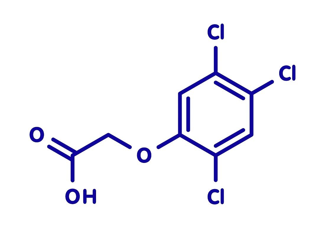 2, 4, 5-trichlorophenoxyacetic acid herbicide, illustration