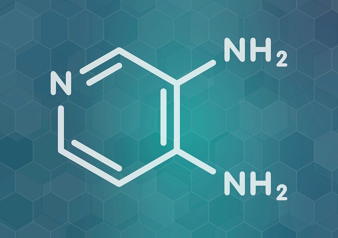 Amifampridine orphan drug molecule, illustration