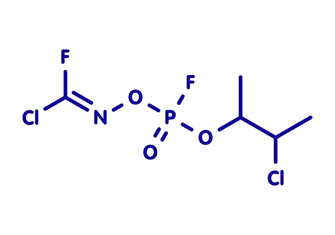 Novichok agent A-234 molecule, illustration