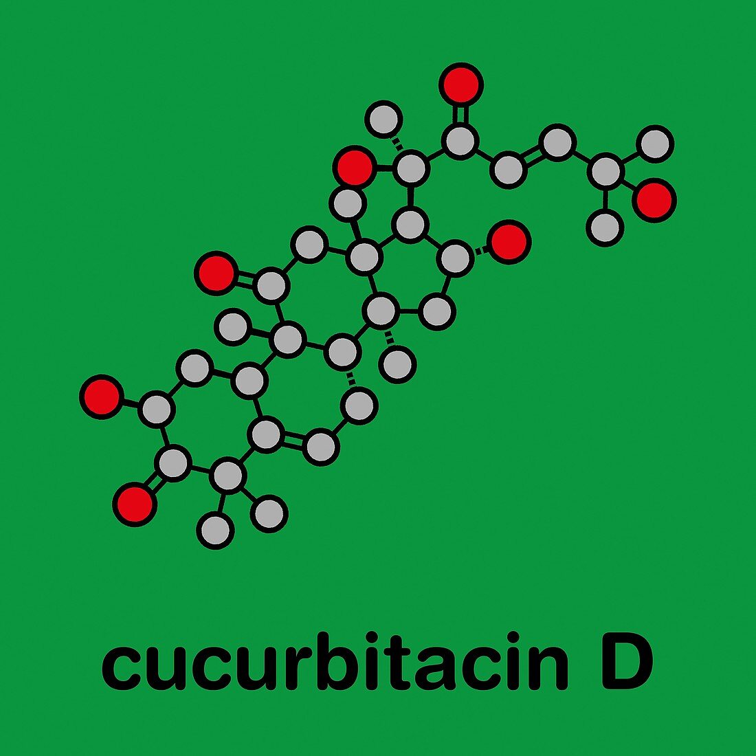 Cucurbitacin D bitter molecule, illustration