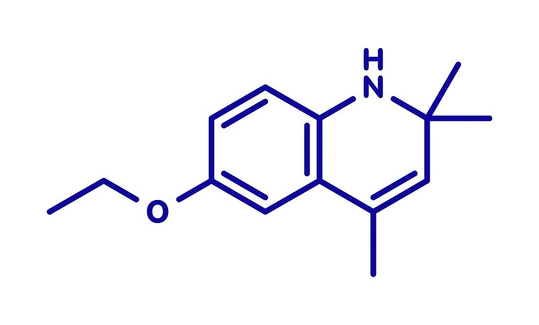 Ethoxyquin antioxidant food preservative, illustration